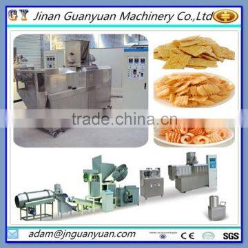 Energy saving fried snacks production line/flour puff snack chips machine