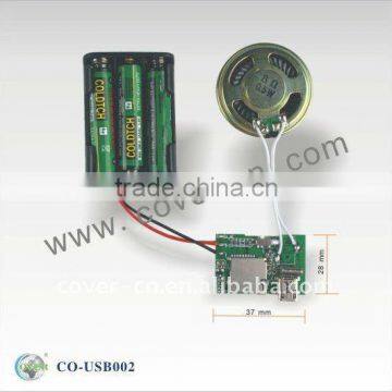 usb mp3 recorder module with 128M embed memory and replaceable batteries