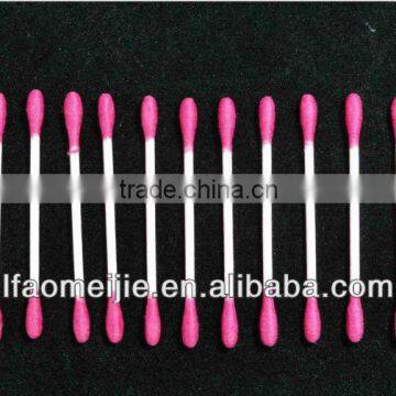 100pcs pink or red paper stick colored lint free cotton swabs