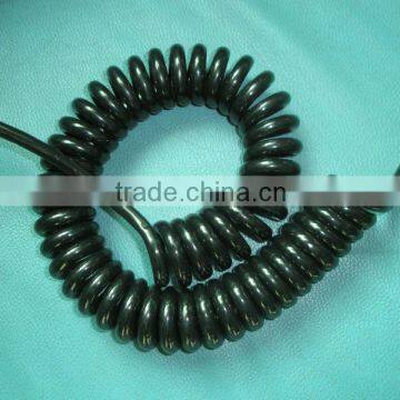 Black PUR CU Spiral Cable Made In China Manufacturer OEM