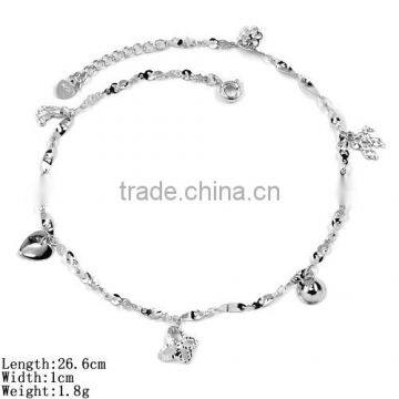 jl-23 925 Sterling Silver Fashion Charm Anklet Pure Silver Fashion Anklet Jewelry