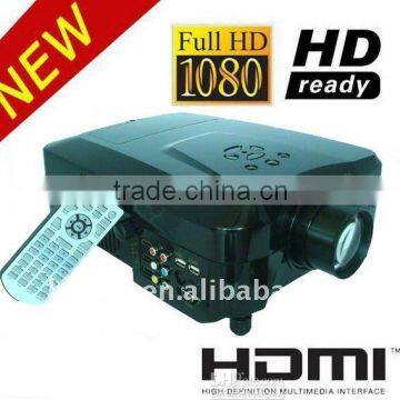 LED Home Theater Projector with 3DHMI,2USB,AV,VGA,YPbPr/YCbCr,LED lamp lasts 50000 hours