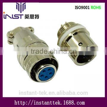 INST XS 12pin metal srcew waterproof airplug connector