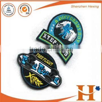 Factory price! custom adhesive sublimation twill fabric for clothing patches,iron on patches wholesale