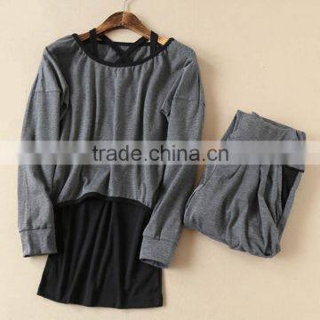 Hot sale fashion training clothes and fitness set or running wear with low prices made in China