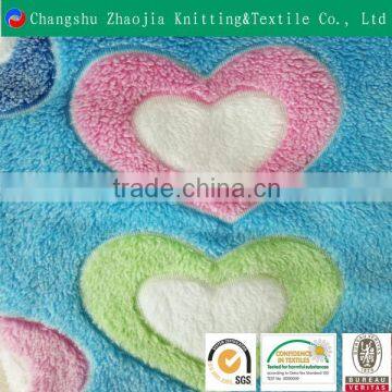 New fashion design super soft warm coral velvet 100% polyester printed Coral Fleece Fabric