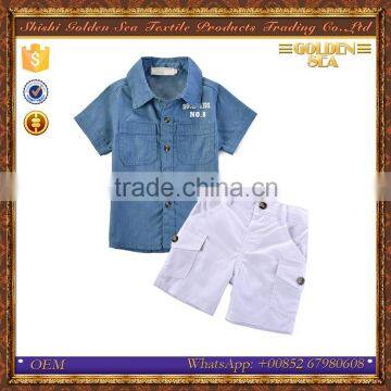 wholesale high quality t-shirt and pants trendy kids summer clothes