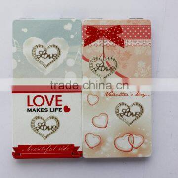 2015 wholesale  pocket mirror cheap with heart pattern,MB236B