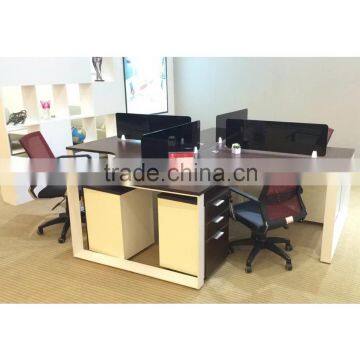 4 seater office workstations modular