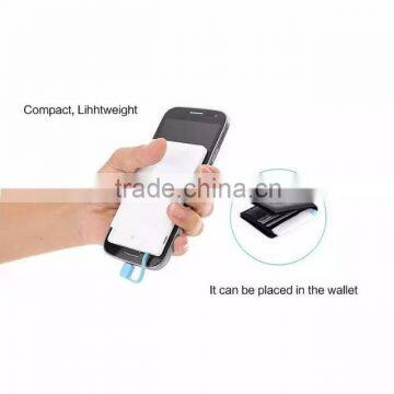 cheapest polymer slim credit wallet 1800mah power bank with mic cable biut in