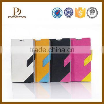 2015 Top sale custom OEM design PU leather Striped phone case