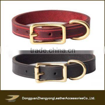 OEM wholesale high quality real leather dog collar