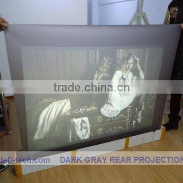 High quality R rear projection screen fabric ,high contrast grey color,for shop