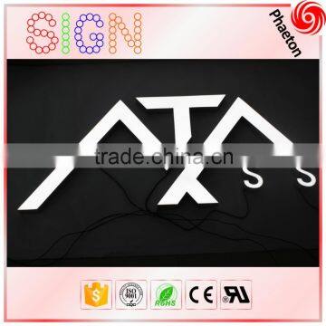 China factory directly provide 3d small wall mounted illuminated led resin letter