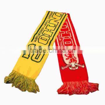 bob trading supplier football fans Knitting scarf acrylic custom men striped knitting scarf