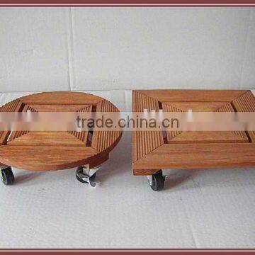 wooden flower pot trolley(FSC Certificate)