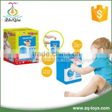 High quality kids plastic atm bank money saving boxes toy