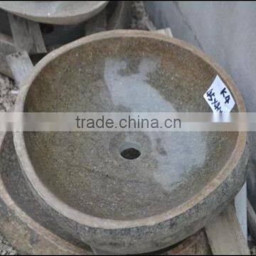 2015 Hot Sale Eco-Friendly Natural Cobble Stone Wash Basin photo-3