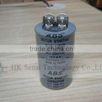 ABS Motor Starting Capacitor 100MFD 250VAC in stock