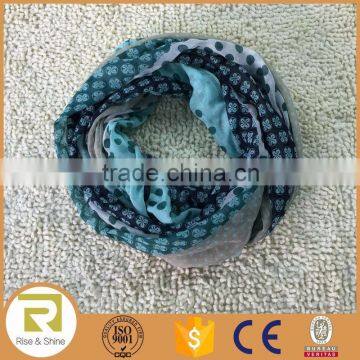 Wholesale 100% Polyester Dobby Printed Infinity Shawl Scarf
