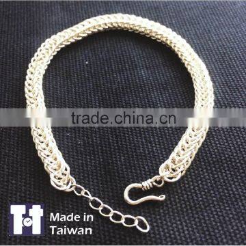 Manual Customized 925 Six Corner Sterling Silver Bracelet Jewelry