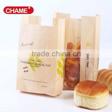 Hot sale bread paper bag custom beautiful clear window packaging food bag