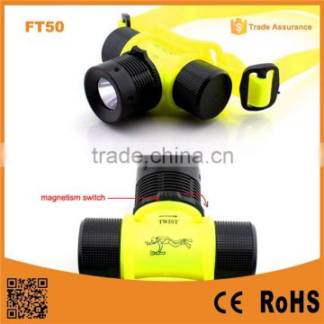 LED diving headlamp C-REE led flashlight waterproof diving flashlight