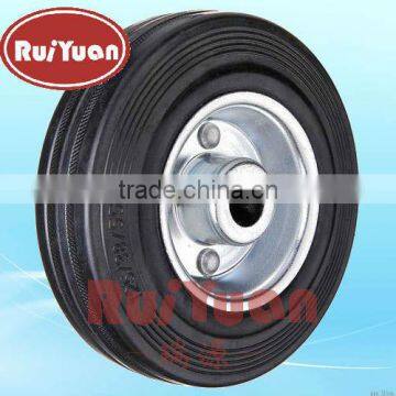 European type black rubber standard industrial wheels