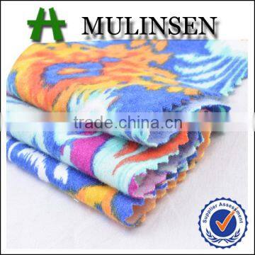 Shaoxing Mulinsen knit new design print poly spun soft types of blouse fabric