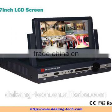 8ch 960H LCD screen DVR,p2p cloud, H.264 DVR Recording DVR,7inch LCD screen,8ch D1 realtime p2p cloud DVR