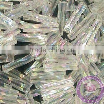 Feilang distorted spiral hollow tube glass beads