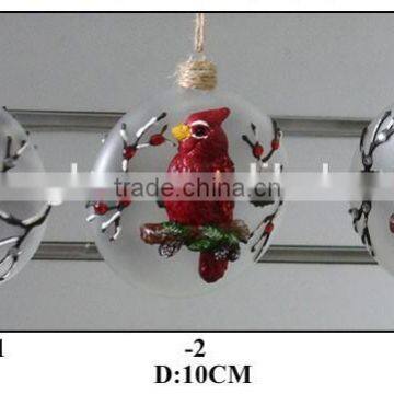 Ball-shaped Chirstmas Tree Hanging with Animal Figurine