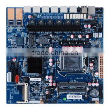 B85 network security firewall motherboard with 6 lAN