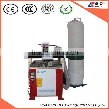 High Efficiency 6090 Mini Woodworking CNC Router With Stainless Steel Water Slot Dust Collector DSP Offline Control ZK6090-1500W