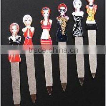 ZJC-023 9cm Beauty girl deisgn metal two sides nail files