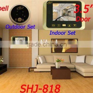 3.5 inch LCD Digital Door Peephole Viewer ,HD IR camera doorbell free 2G memory card