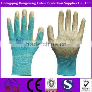 Polyester Anti Abrasion Nitrile work glove china for Auto