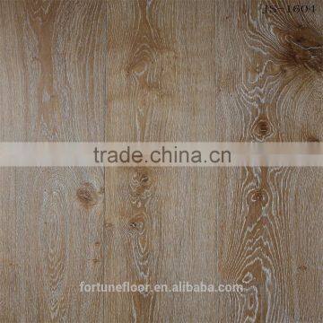 2016 new style European Oak 260mm engineered wood flooring white washed uv lacquered