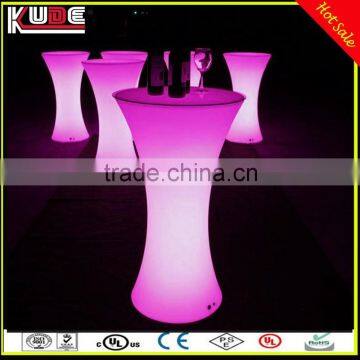 RGB Lighting Cocktail Bar Table/LED illuminated Cocktail Table For Party