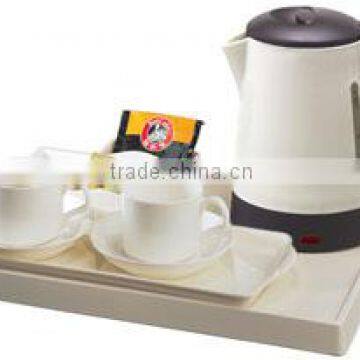 JK-3TE hotel plastic kettle,hotel kettle tray set