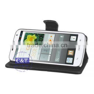 C&T 2015 New Fsahion Best Sell Flip Leather Wallet Cover for Huawei Ascend G730 photo-6