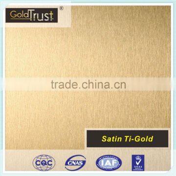 colored stainless steel gold finish /No.4 satin finish decorative sheet price per kg