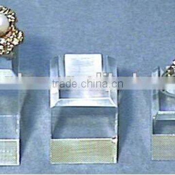 Flower finger ring stand/ square acrylic block