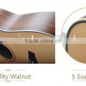 High Quality 40 Inch Solid Spruce and Walnut Acoustic Guitar