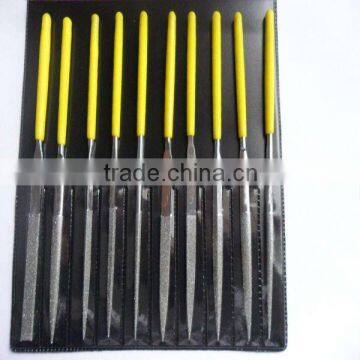 10PCS Grit 120 Diamond Hand Files for Glass Metal Polishing