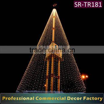 Outdoor 20m 25m 30m large giant christmas tree with light
