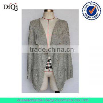 simple design solid color women cardigan sweater