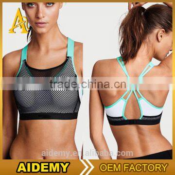 high quality women sports wear wholesale beautiful bra sexy bra design women mesh sports bra