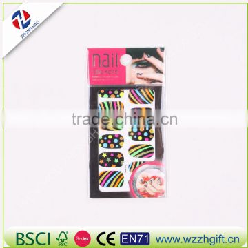 New arrived elegant fancy customized craft ecofriendly quality temporary nail sticker