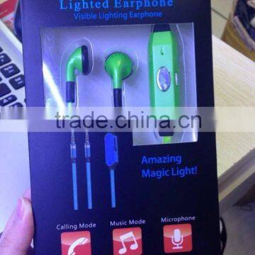 Earphone With Microphone for Laptop Shiny Earphone With Led Line